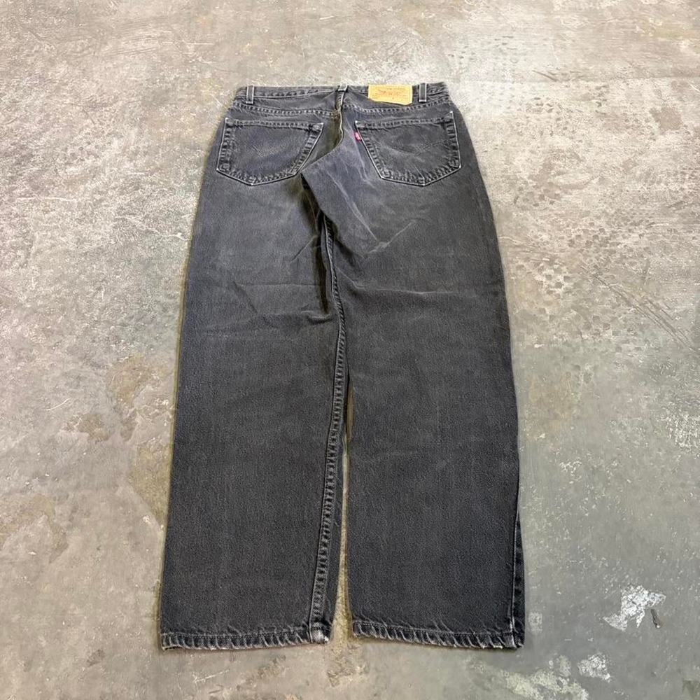 Vintage Levis 550 Relaxed Fit Tapered Leg Black Washed Jeans Mens 32x31 00s